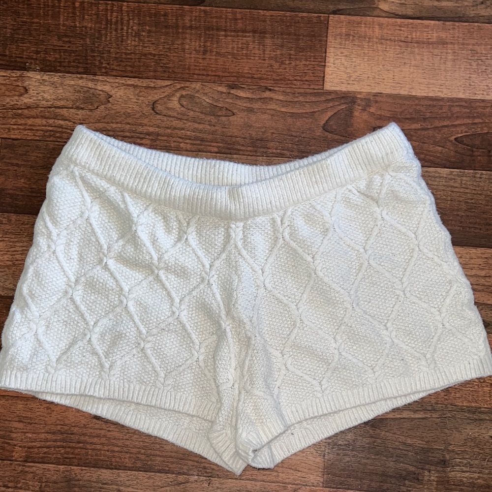 Old Navy Women's High Waist Textured White Shorts